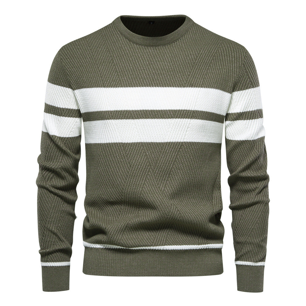 Klassischer Streifenpullover mit Elegantem Rundhalsausschnitt 1