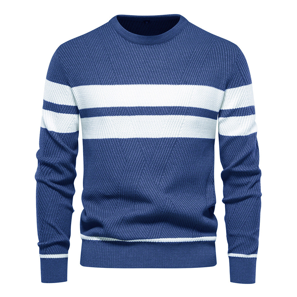 Klassischer Streifenpullover mit Elegantem Rundhalsausschnitt 10