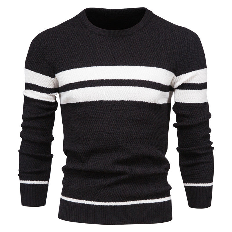 Klassischer Streifenpullover mit Elegantem Rundhalsausschnitt 11