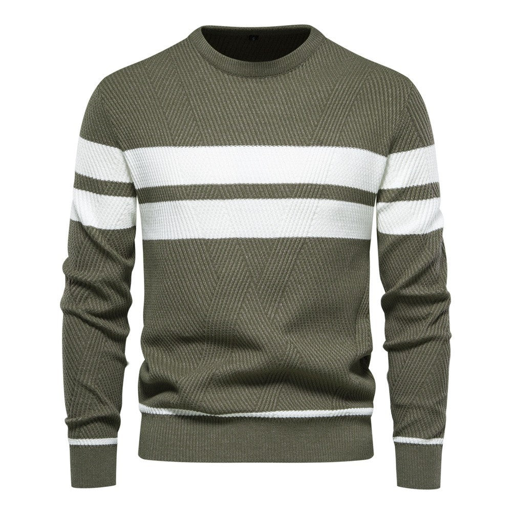 Klassischer Streifenpullover mit Elegantem Rundhalsausschnitt 5