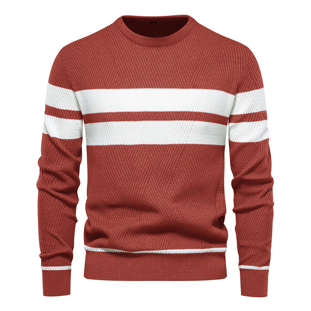 Klassischer Streifenpullover mit Elegantem Rundhalsausschnitt 6