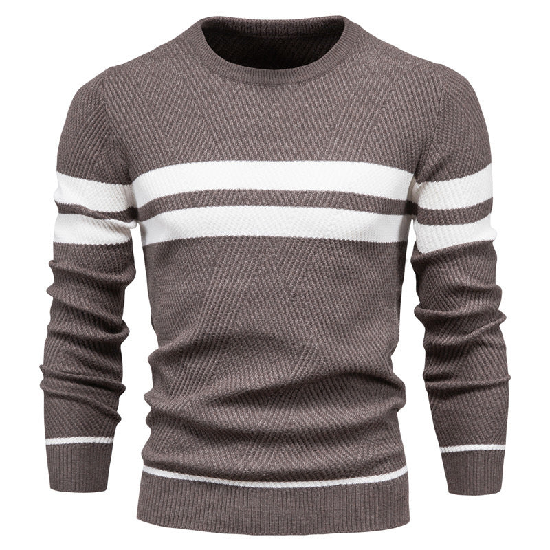 Klassischer Streifenpullover mit Elegantem Rundhalsausschnitt 7