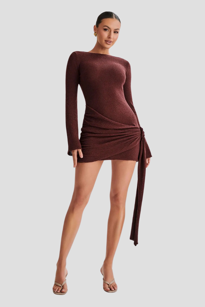 Zartes Strick-Minikleid mit Stretch und Eleganter Passform – Bequem und Stilvoll 4
