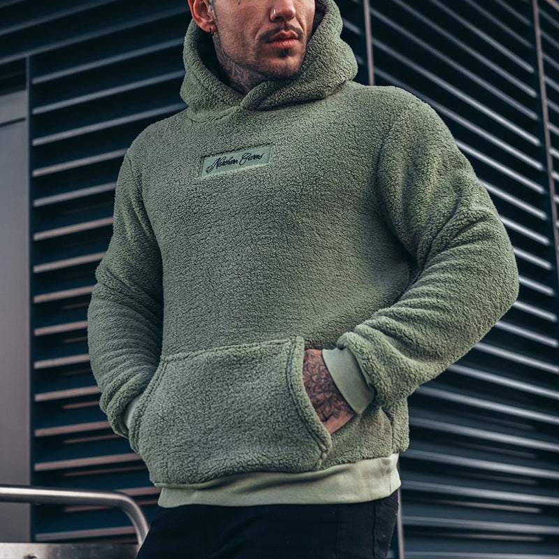Lars | Herren Kapuzenpullover Kängurutasche Fleece 0