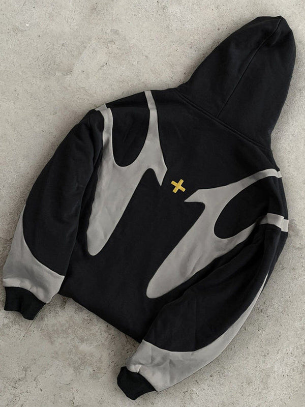 Lars | Herren Kapuzenpullover Reißverschluss Kontrastdesign 0