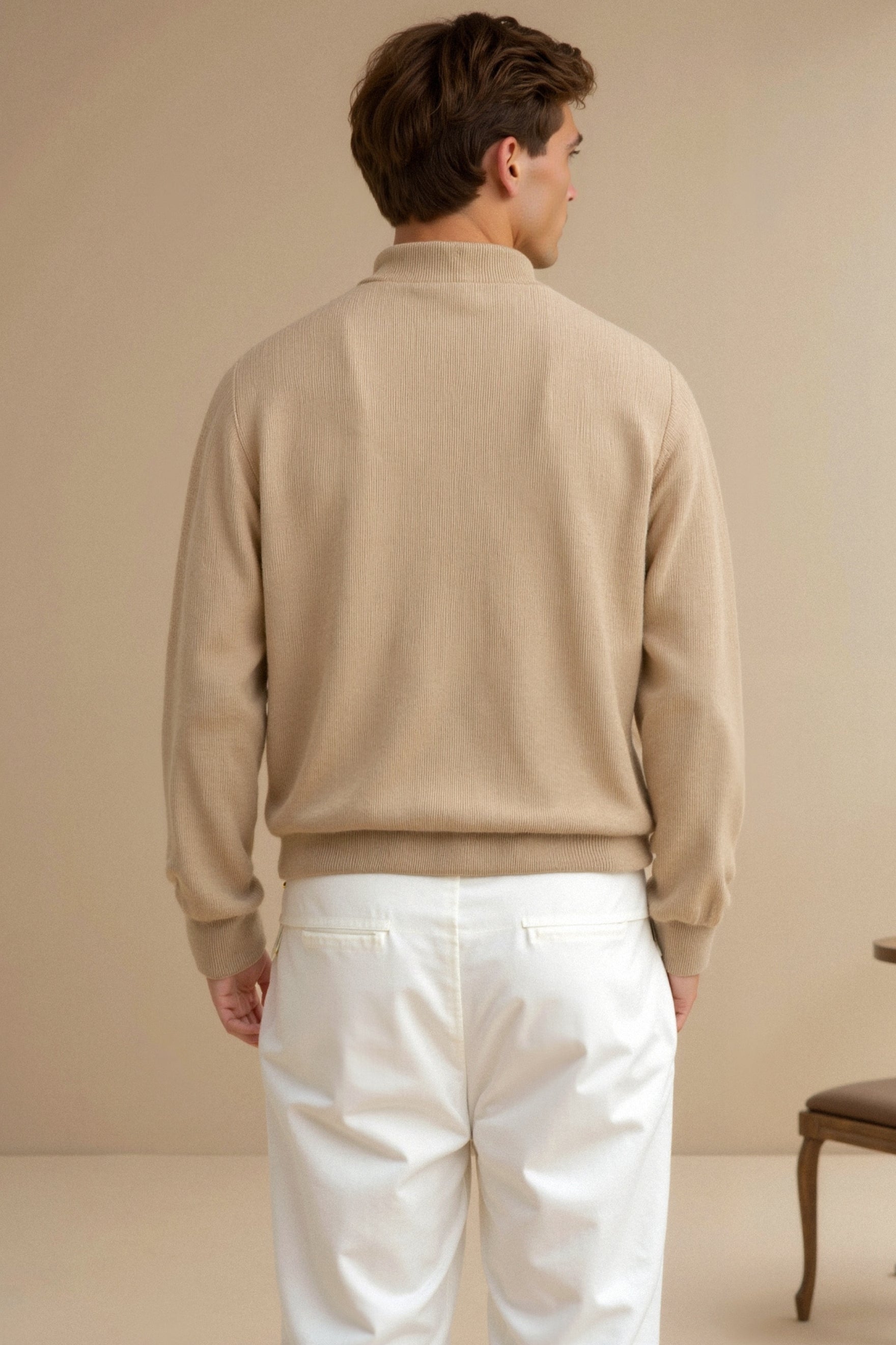 Lars | Herren Strickpullover Reißverschluss Rippstrick 2