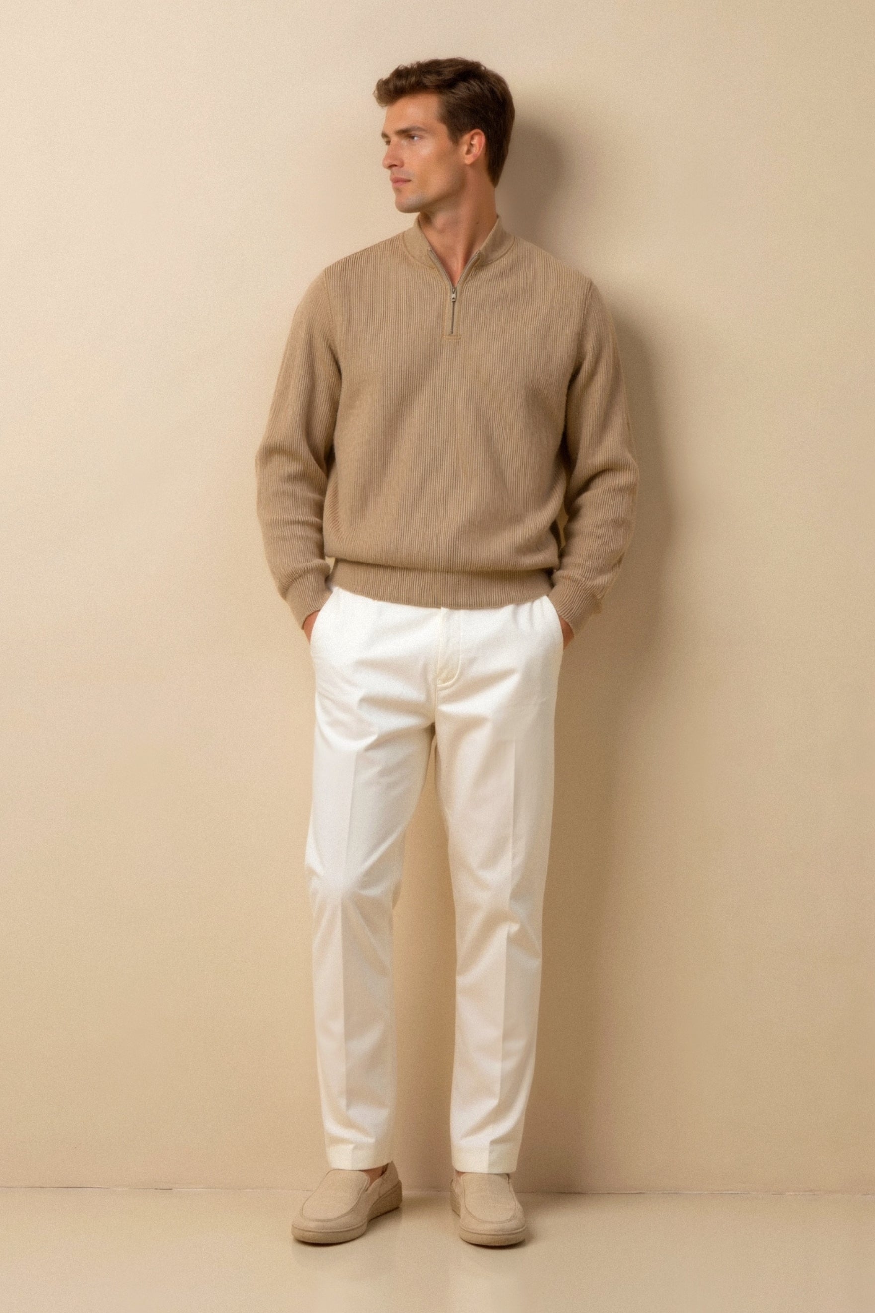 Lars | Herren Strickpullover Reißverschluss Rippstrick 5