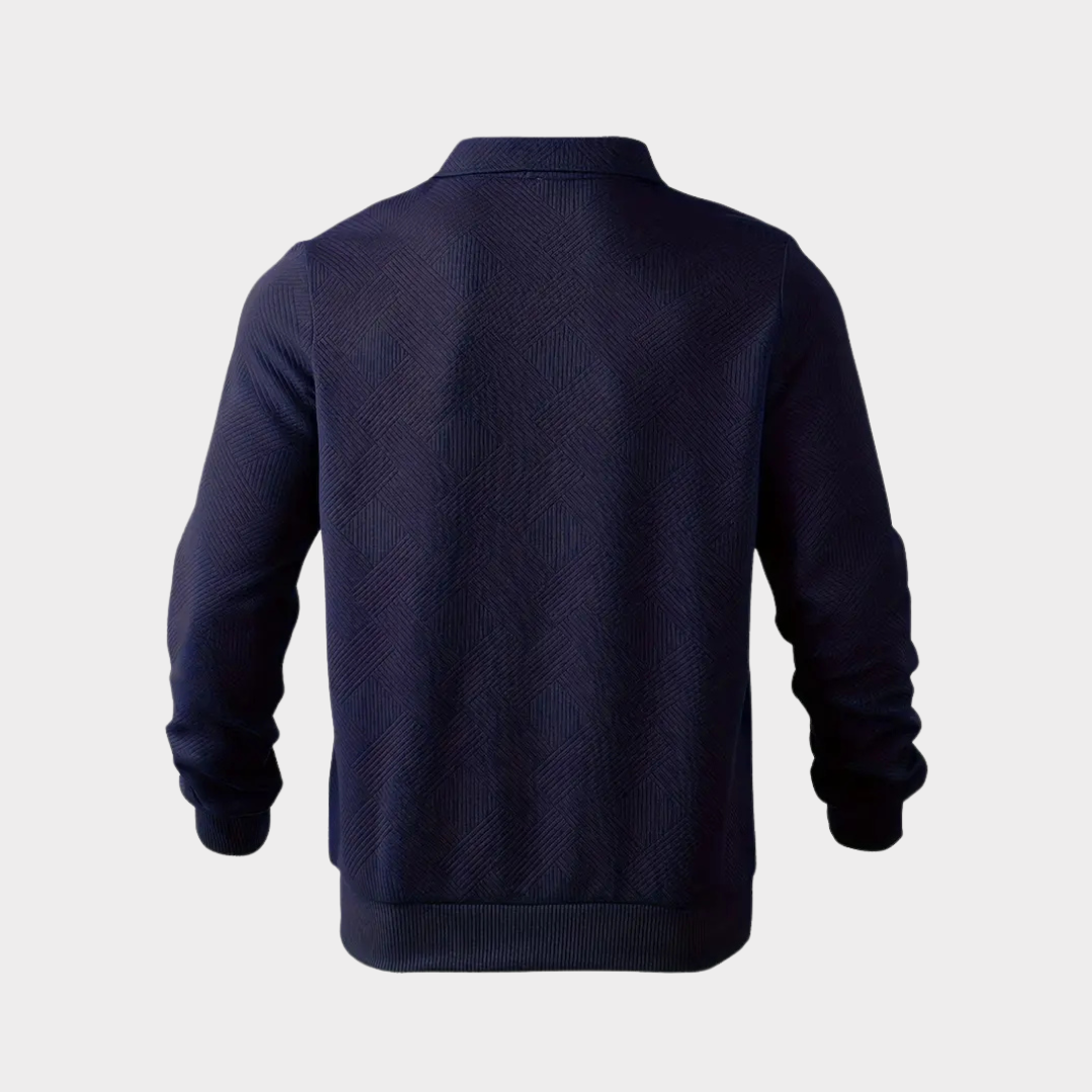 Lars | Herren Strickpullover Stehkragen Reißverschluss 4