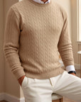 Lars | Herren Strickpullover Zopfstrick Feinstrick 1