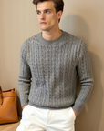 Lars | Herren Strickpullover Zopfstrick Feinstrick 4