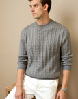 Lars | Herren Strickpullover Zopfstrick Feinstrick 5