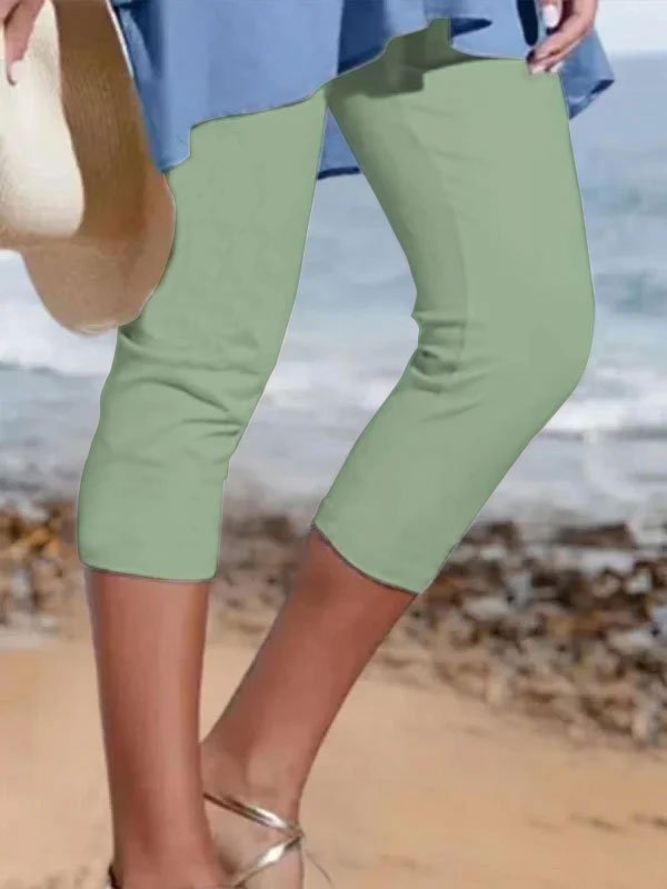 Bequeme Capri Leggings Damen aus Atmungsaktiver Baumwolle – Lässige Kurze Leggings für Sommer und Freizeit 3