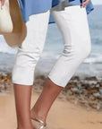 Bequeme Capri Leggings Damen aus Atmungsaktiver Baumwolle – Lässige Kurze Leggings für Sommer und Freizeit 4