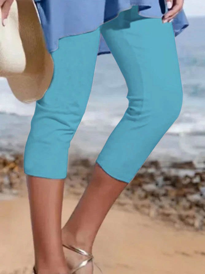 Bequeme Capri Leggings Damen aus Atmungsaktiver Baumwolle – Lässige Kurze Leggings für Sommer und Freizeit 5