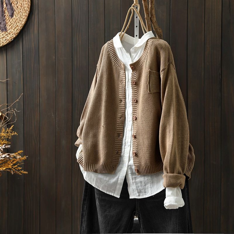Lässige Strickjacke mit Praktischer Tasche für Eleganz 5