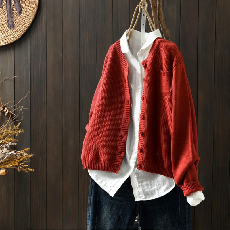Lässige Strickjacke mit Praktischer Tasche für Eleganz 6