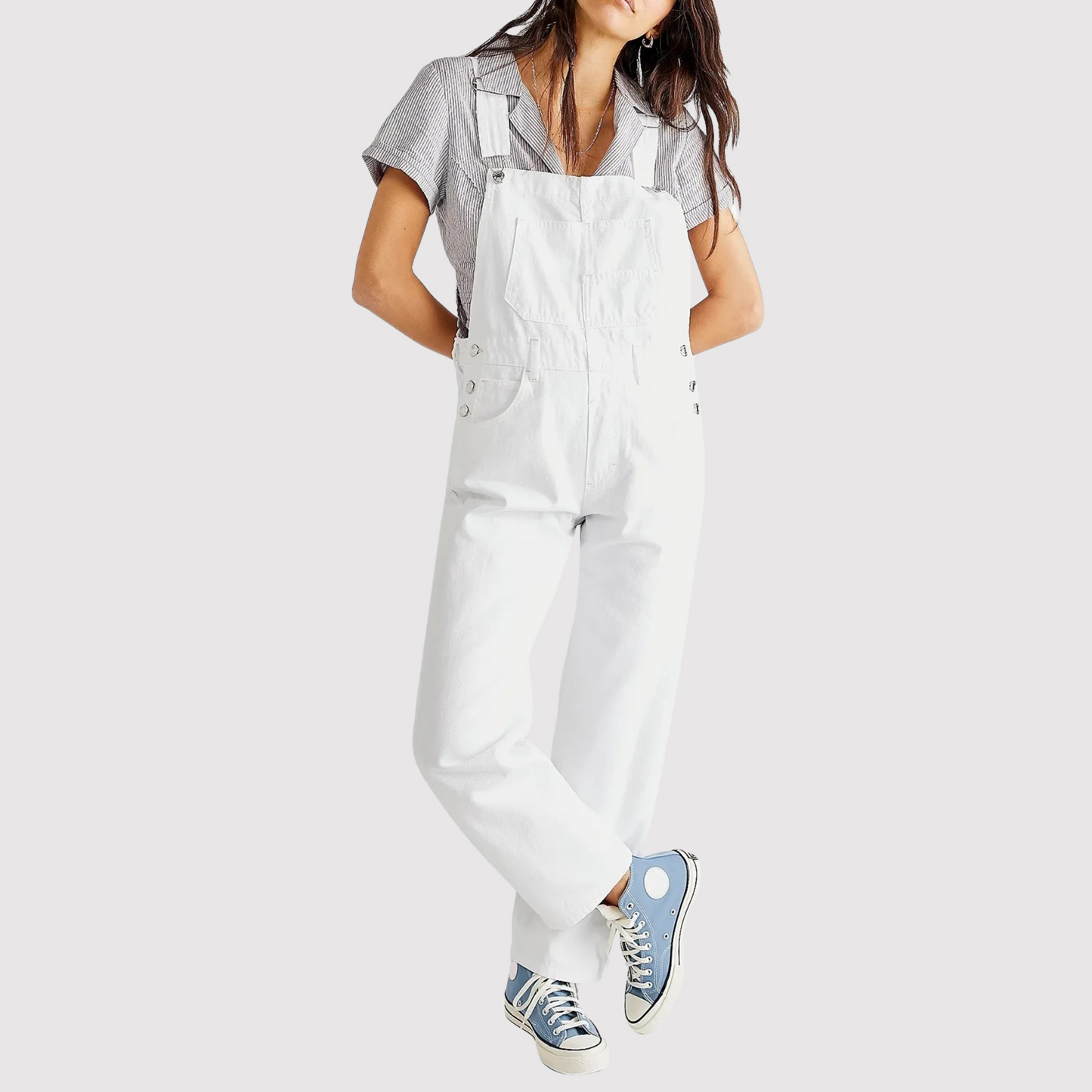 Lässiger Denim Jumpsuit mit Verstellbaren Trägern – Entspannte Passform für Stilvolle Anlässe 2