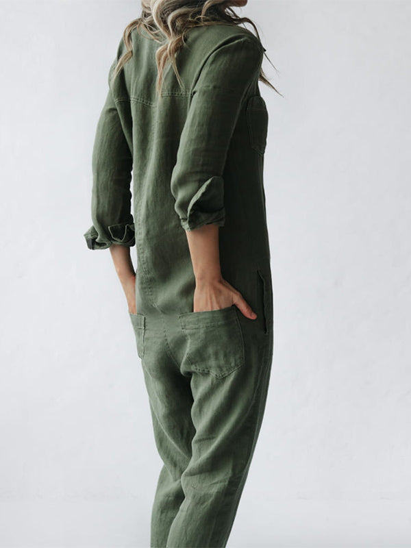 Lässiger Jumpsuit mit Knopfleiste für Eleganz 2