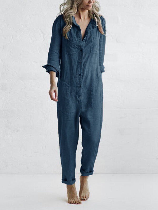 Lässiger Jumpsuit mit Knopfleiste für Eleganz 7