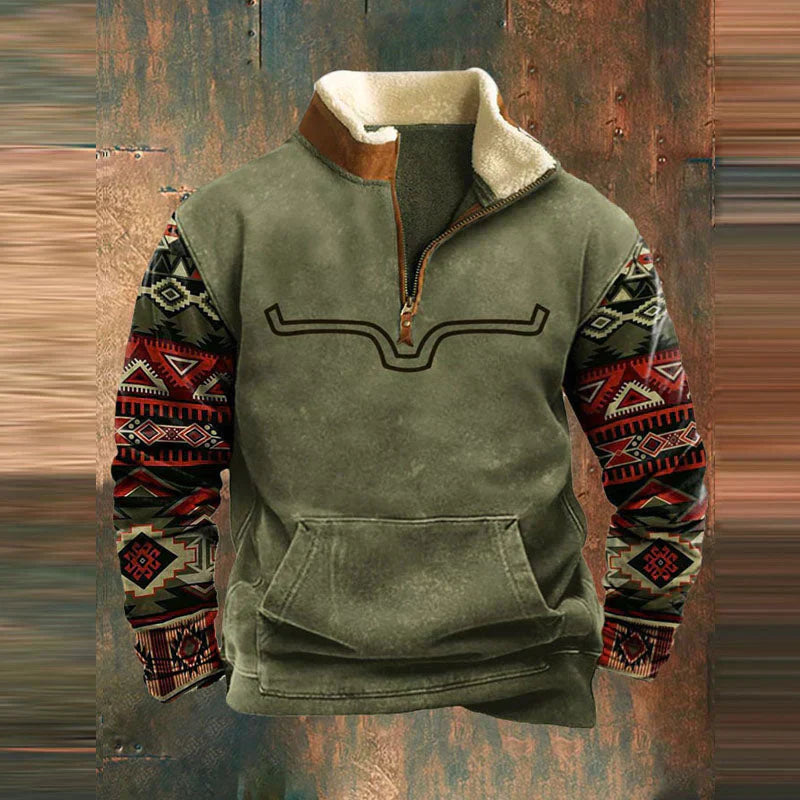 Lässiger Pullover mit Halbreißverschluss für Komfort 0