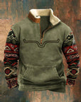 Lässiger Pullover mit Halbreißverschluss für Komfort 0