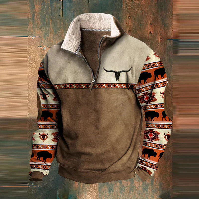 Lässiger Pullover mit Halbreißverschluss für Komfort 1
