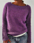 Lässiger Strickpullover mit Bootsausschnitt 2