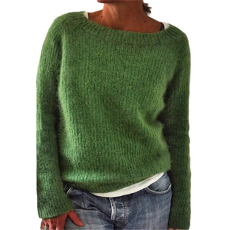 Lässiger Strickpullover mit Bootsausschnitt 3