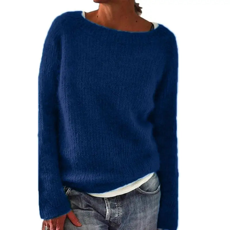 Lässiger Strickpullover mit Bootsausschnitt 6