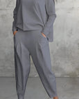Lässiges Damen Set mit Langarmoberteil und Harem-Hose – Eleganz und Komfort vereint 2