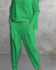 Lässiges Damen Set mit Langarmoberteil und Harem-Hose – Eleganz und Komfort vereint 7