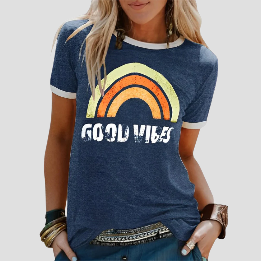 Lässiges Damen T-Shirt mit Rundhalsausschnitt – Bequeme Passform und zeitloses Design 1