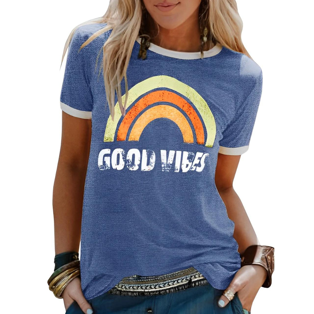 Lässiges Damen T-Shirt mit Rundhalsausschnitt – Bequeme Passform und zeitloses Design 2