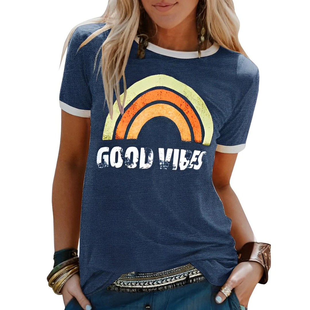 Lässiges Damen T-Shirt mit Rundhalsausschnitt – Bequeme Passform und zeitloses Design 3