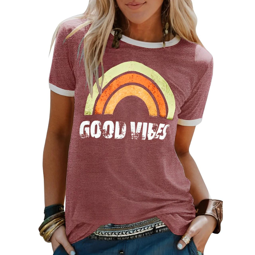 Lässiges Damen T-Shirt mit Rundhalsausschnitt – Bequeme Passform und zeitloses Design 4