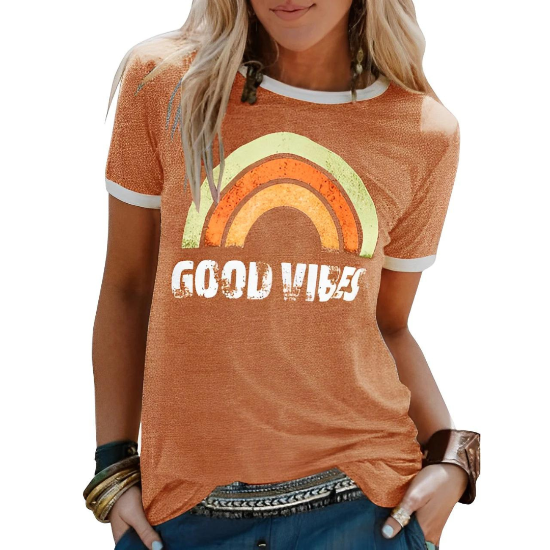 Lässiges Damen T-Shirt mit Rundhalsausschnitt – Bequeme Passform und zeitloses Design 5