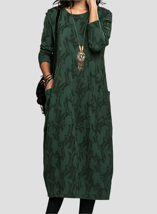 Lässiges Damen Winterkleid mit Rundhalsausschnitt – Bequemer Schnitt und Vielseitigkeit für kalte Tage 1