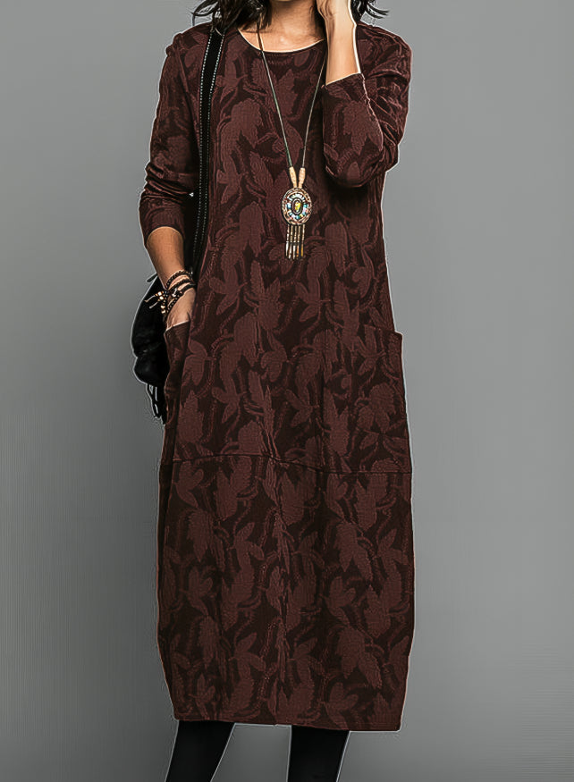 Lässiges Damen Winterkleid mit Rundhalsausschnitt – Bequemer Schnitt und Vielseitigkeit für kalte Tage 2