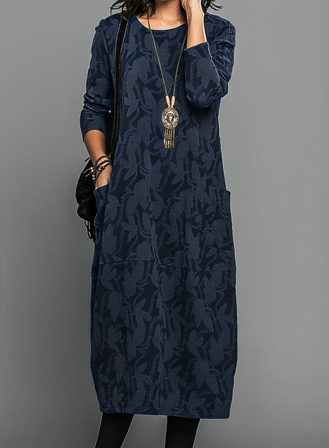 Lässiges Damen Winterkleid mit Rundhalsausschnitt – Bequemer Schnitt und Vielseitigkeit für kalte Tage 3