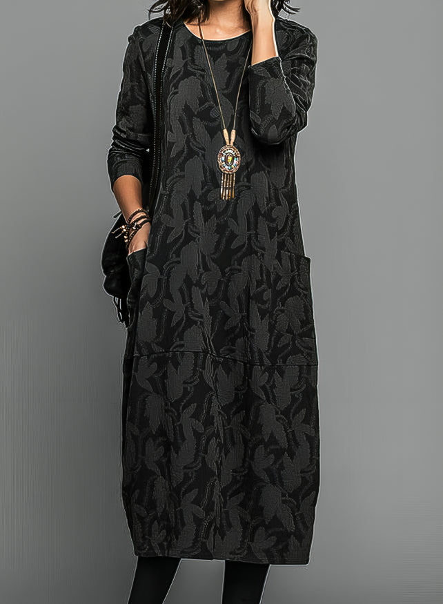 Lässiges Damen Winterkleid mit Rundhalsausschnitt – Bequemer Schnitt und Vielseitigkeit für kalte Tage 4