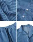 Lässiges Herren Corduroy Set – Kurzärmliges Hemd und Shorts für den Sommer 4