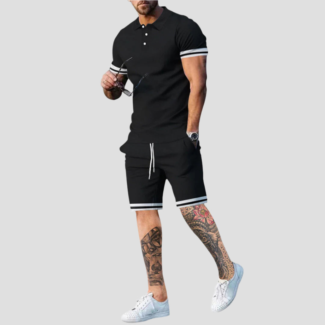 Lässiges Sommer Outfit für Männer – Atmungsaktives Polo und Shorts in Trendfarben 1