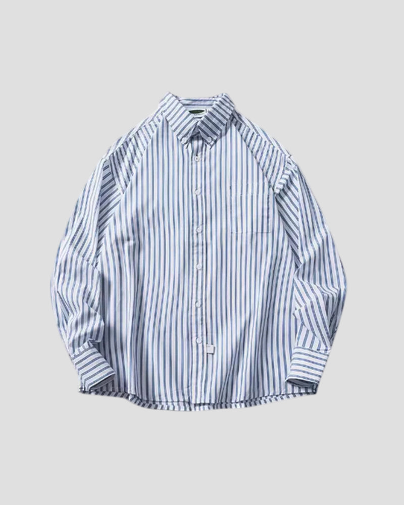 Lässiges Oversized Hemd mit Modernem Streifenlook 0