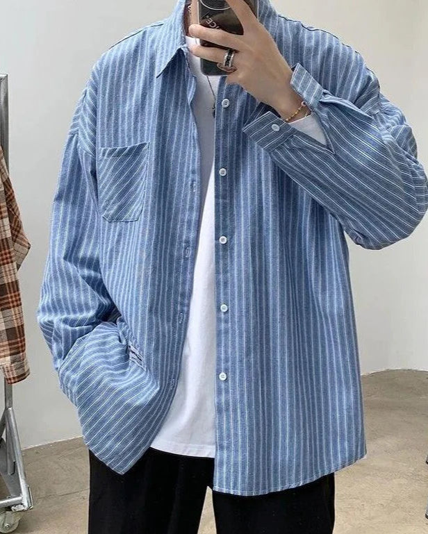 Lässiges Oversized Hemd mit Modernem Streifenlook 2