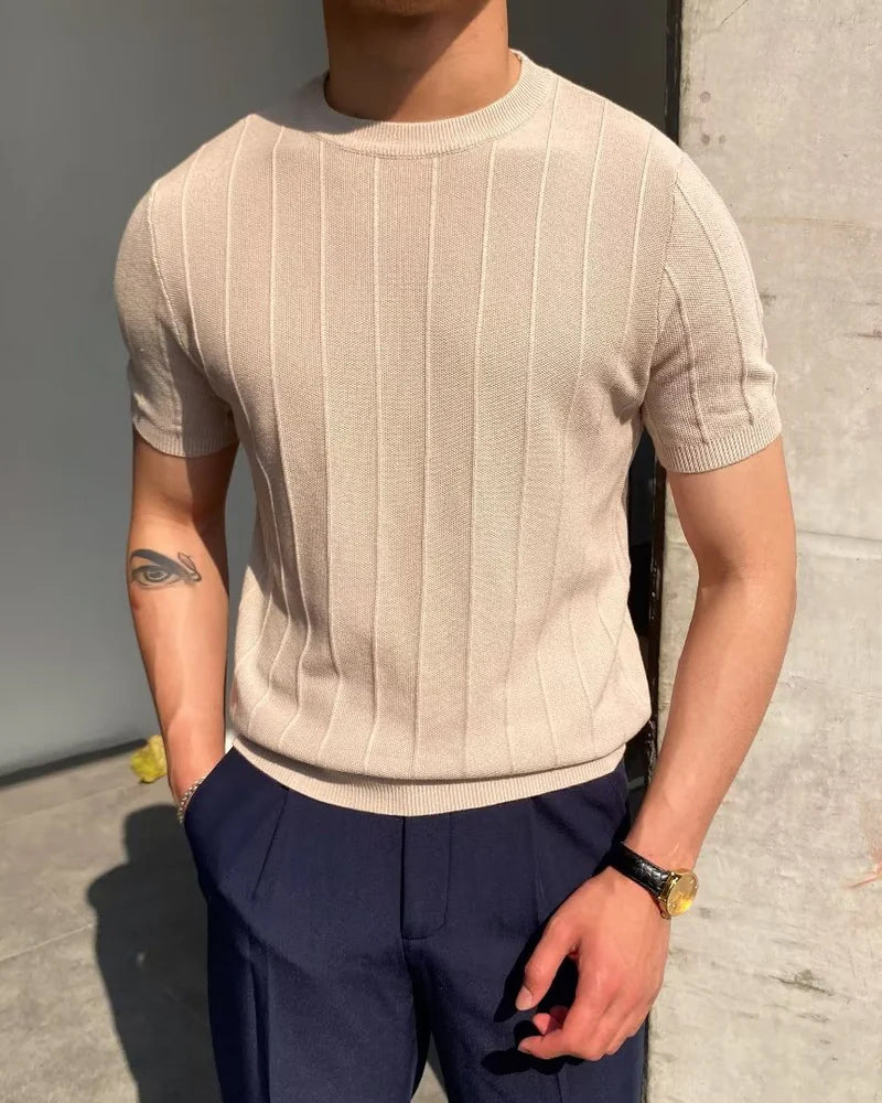 Legeres Damen T-Shirt mit Feiner Rippstruktur 1