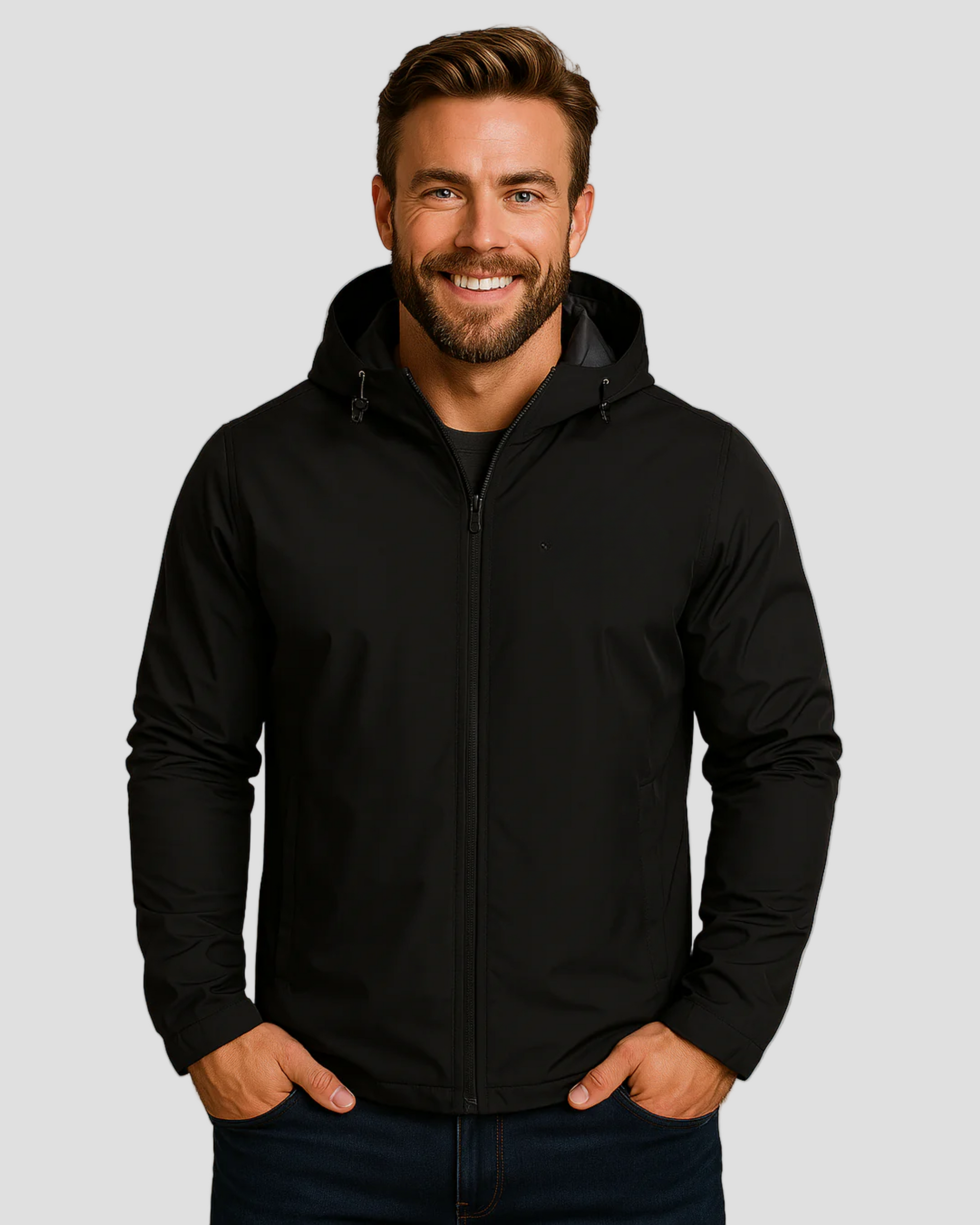 Leichte Regenjacke mit Stil für Regenschauer 0