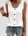 Leichtes Tank Top mit Knopfdetails für Sommerstyle 0