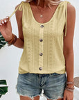Leichtes Tank Top mit Knopfdetails für Sommerstyle 1