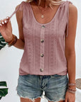 Leichtes Tank Top mit Knopfdetails für Sommerstyle 2