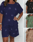 Leichtes Zweiteiliges Set mit Verspieltem Print 2